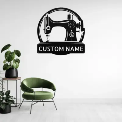 Custom Sewing Metal Sign